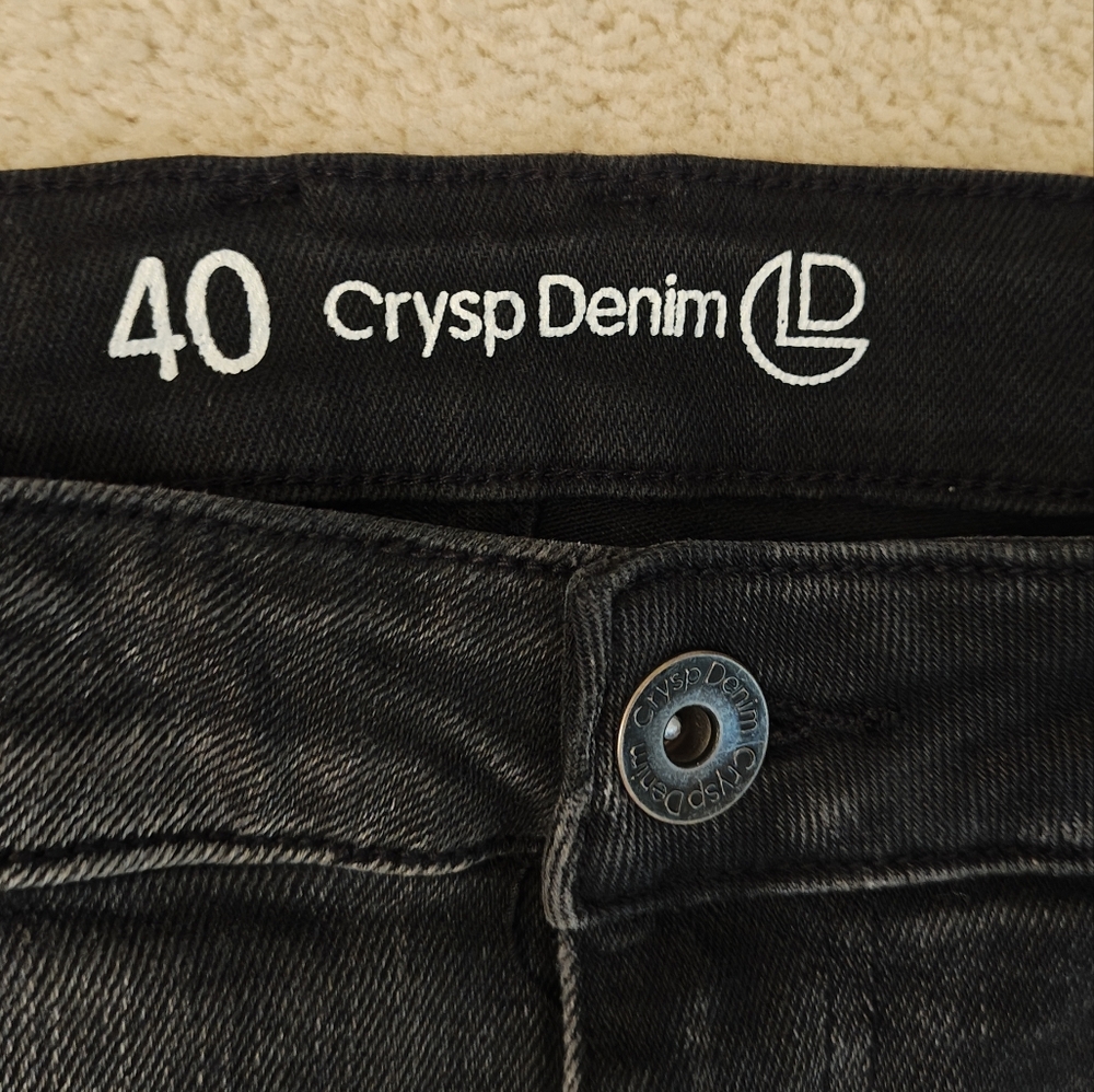 Crysp Denim Black Distressed Patchwork Skinny Jea… - image 6